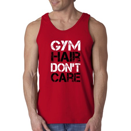 True Way 1455 - Men S Tank-Top Gym Hair Don T Care Workout Exercise Fitness Health Medium Red