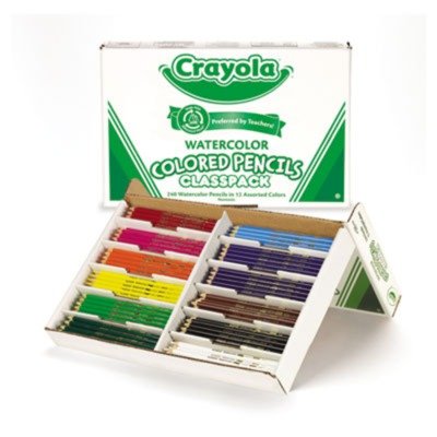 Crayola Watercolor Colored Pencils Classpack (240 Count, 12 Colors)
