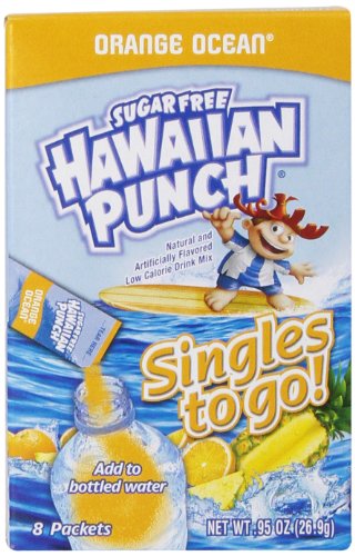 Hawaiian Punch Singles to Go Powder Sticks, Water Drink Mix, Orange Ocean, 96 Single Servings - ORIGINAL FLAVOR, 8 Count (Pack of 12) thumbnail