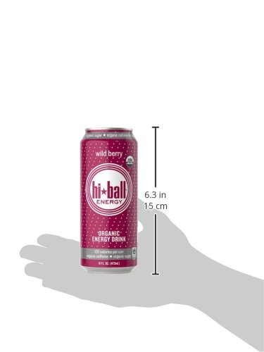 Hiball Energy Sparkling Organic Juice Drink, Wild Berry, 16-Ounce (Pack of 12) thumbnail