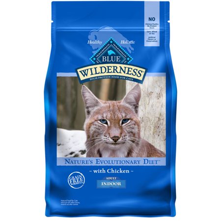 Blue Buffalo Wilderness High Protein Indoor Chicken Dry Cat Food for Adult Cats  Grain-Free  5 Lb. Bag