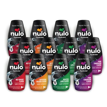 Nulo Hydrate for Dogs Water Flavoring  Variety Sampler 12 Pack - Tasty Dog Water Enhancer with Electrolytes  Amino Acids  B-Vitamins - Premium Water S