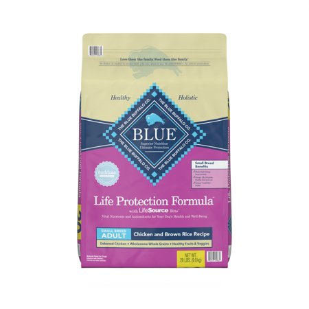 Blue Buffalo Life Protection Formula Small Breed Chicken and Brown Rice Dry Dog Food for Adult Dogs  Whole Grain  20 Lb. Bag