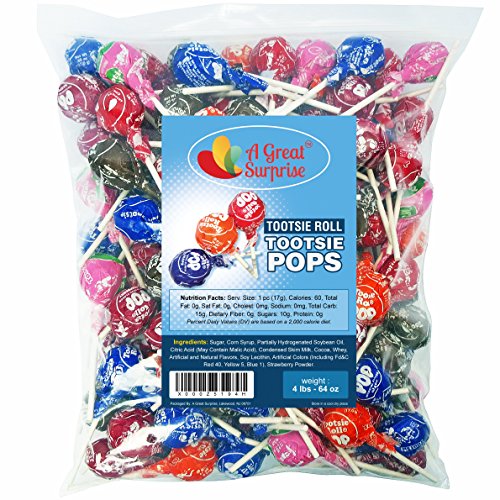 Tootsie Pops - Tootsie Roll Pops - Assorted Flavored Lollipops, Bulk Candy 4 Lb Party Bag Family Size thumbnail