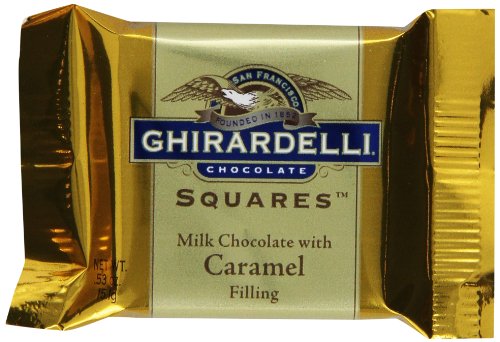 Ghirardelli Chocolate Squares, Milk Chocolate with Caramel Filling, 0.53-Ounce Squares (Pack of 430)