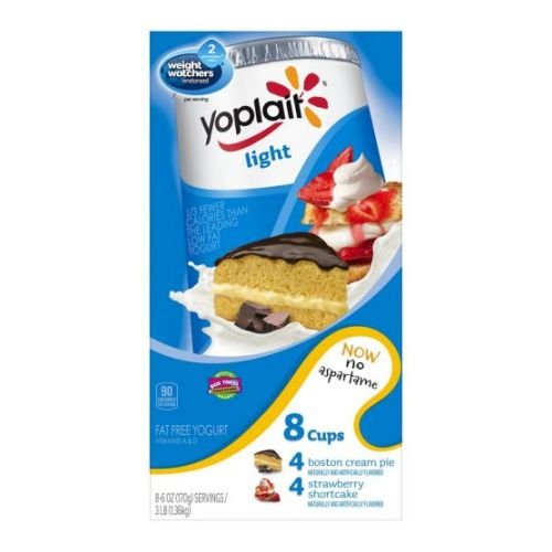 Yoplait Light Boston Cream Pie and Strawberry Shortcake Fat Free Yogurt, 6 Ounce -- 8 per Case.