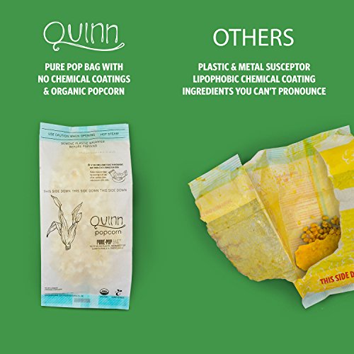 Quinn Popcorn Microwave Popcorn - Made with Organic Non-GMO Corn - Great Snack Food for Movie Night {Just Sea Salt, 3 Boxes} thumbnail