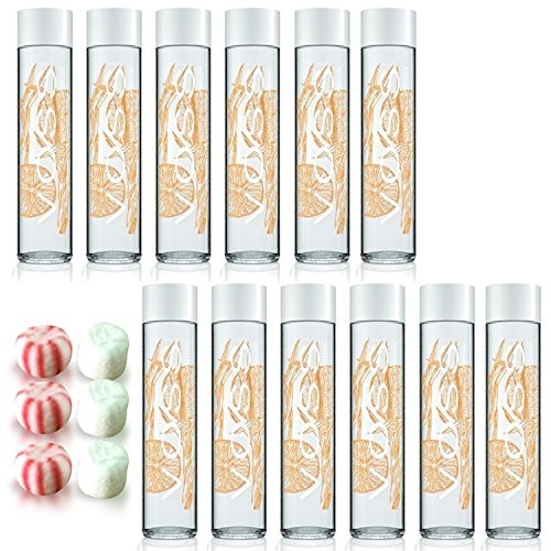 Voss Artesian Tangerine Lemongrass Sparkling Water Flavored 375 Ml Including Jummybo Custom Mints - 12 Pack