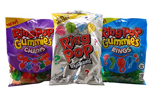 Ring Pop Gummie Hard Candy Variety Pack (Gummies, Mysteries, Chains, 5 Pack)