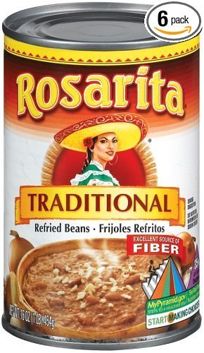 Rosarita Traditional Refried Beans 16 - 16 Oz. Cans