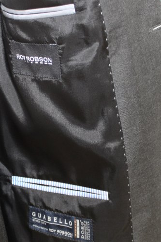 ROY ROBSON Suit, Italian GUABELLO Super 150 Grey in 46S thumbnail