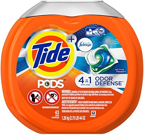 Tide PODs Plus Febreze Odor Defense Laundry Detergent Pacs - Active Fresh - 43 Ct by Tide