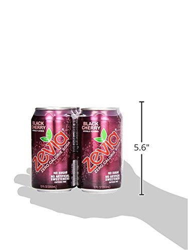 Zevia All Natural Soda, Black Cherry Zero, 12 Fl Oz (Pack of 6) thumbnail