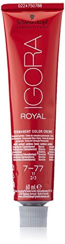 Schwarzkopf Professional Igora Royal Permanent Hair Dye 60ml 7-77 | Medium Blonde Extra Copper