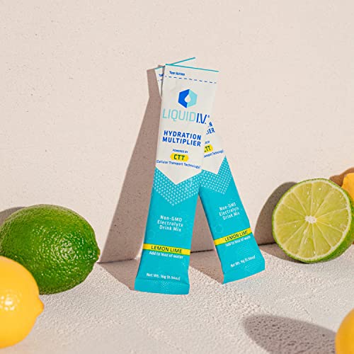 Liquid I.V. Hydration Multiplier - Lemon Lime - Hydration Powder Packets | Electrolyte Drink Mix | Easy Open Single-Serving Stick | Non-GMO | 16 Stick thumbnail