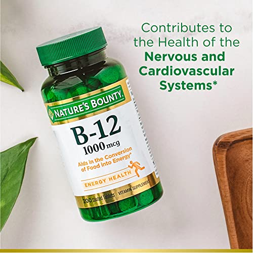 Nature's Bounty Vitamin B12, Supports Energy Metabolism, Tablets, 1000mcg, 200 Ct thumbnail