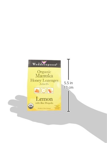 Wedderspoon Organic Manuka Honey Lozenges with Lemon and Bee Propolis, 4 Ounce