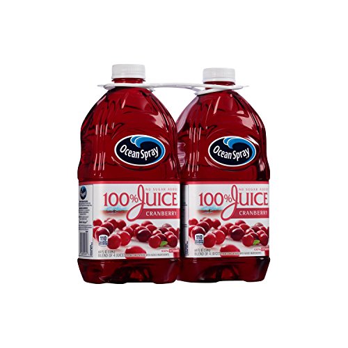 Ocean Spray 100% Juice, Cranberry (64 Fl. Oz. Bottles, 2 Ct.)