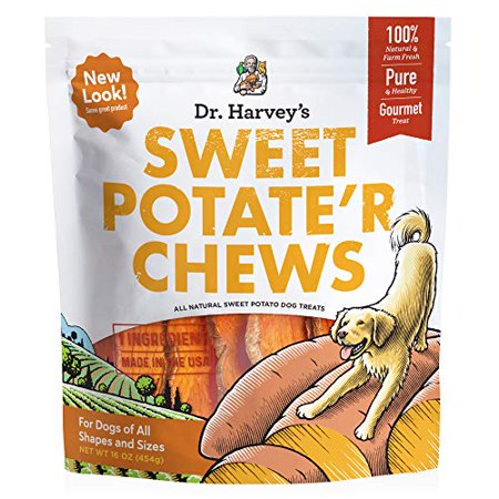 Dr. Harvey S Sweet Potate R Chews - Natural Sweet Potato Treat for Dogs (16 Ounces)