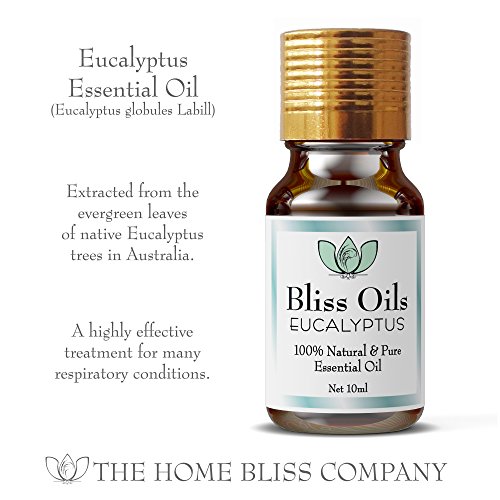 *New* Bliss Oils - Essential Oils Aromatherapy Top 4 Gift Set - 100% Pure & Natural. Inc. Eucalyptus, Lavender, Sweet Orange & Lemongrass Oil thumbnail