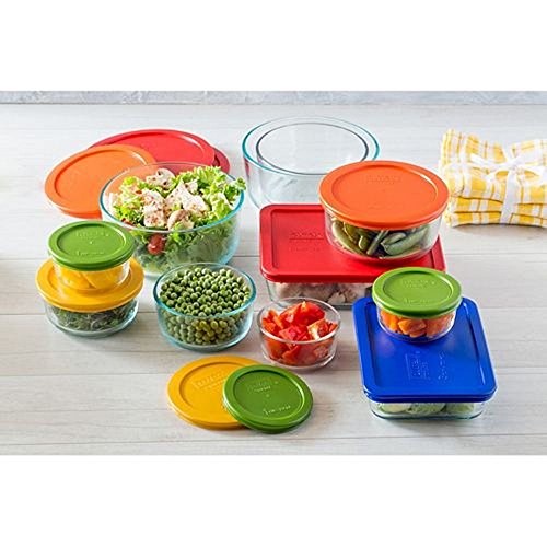 Pyrex 24-pc. Glass Storage Set with Color Lids