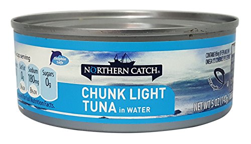 Wild-Caught Chunk Light Tuna in Water, (Pack of 12), 5 Oz Can - Northern Catch