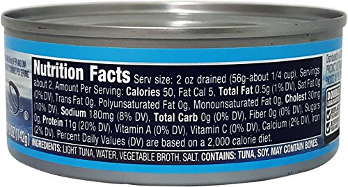 Wild-Caught Chunk Light Tuna in Water, (Pack of 12), 5 Oz Can - Northern Catch thumbnail