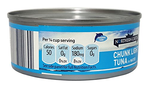 Wild-Caught Chunk Light Tuna in Water, (Pack of 12), 5 Oz Can - Northern Catch thumbnail