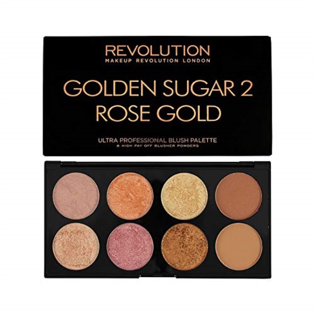 Makeup Revolution Gold En Sugar II (Palette Gold En Sugar 2 Rose Gold) 13 G
