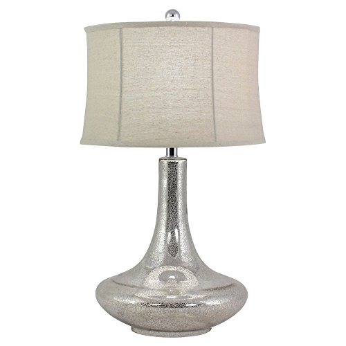 Aspire Kaylin Glass Table Lamp, Silver thumbnail