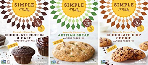 Simple Mills Variety Pack Almond Flour Baking Mixes, Gluten Free, Paleo, Natural, Chocolate Muffin & Cake, Artisan Bread & Chocolate Chip Cook thumbnail