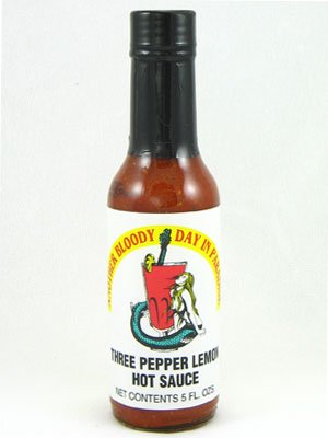 Another Bloody Day in Paradise Three Pepper Lemon Hot Sauce, 5 Fl Oz