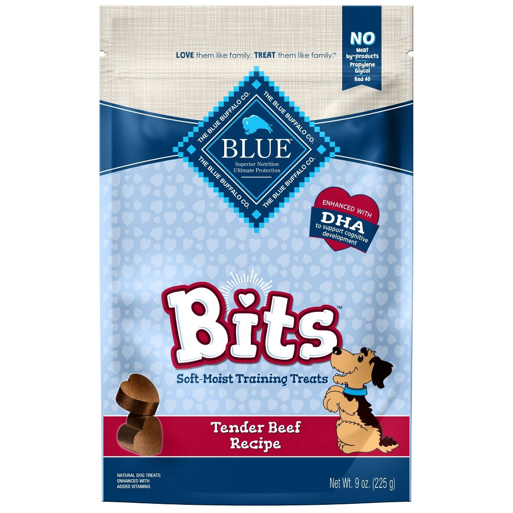 Blue Buffalo BLUE Bits Training Treats Beef Flavor Soft Treats for Dogs  Whole Grain  9 Oz. Bag