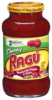 Ragu Chunky Roasted Red Pepper & Onion Pasta Sauce 24 Oz