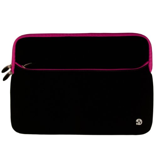 Acer Aspire 15.6 Inch Laptop Carrying Case for Acer Aspire AS5734Z-4725 AS5532-5509 Acer EX5635-6897 (Black-Pink) + SumacLife TM Wisdom Courage Wristb