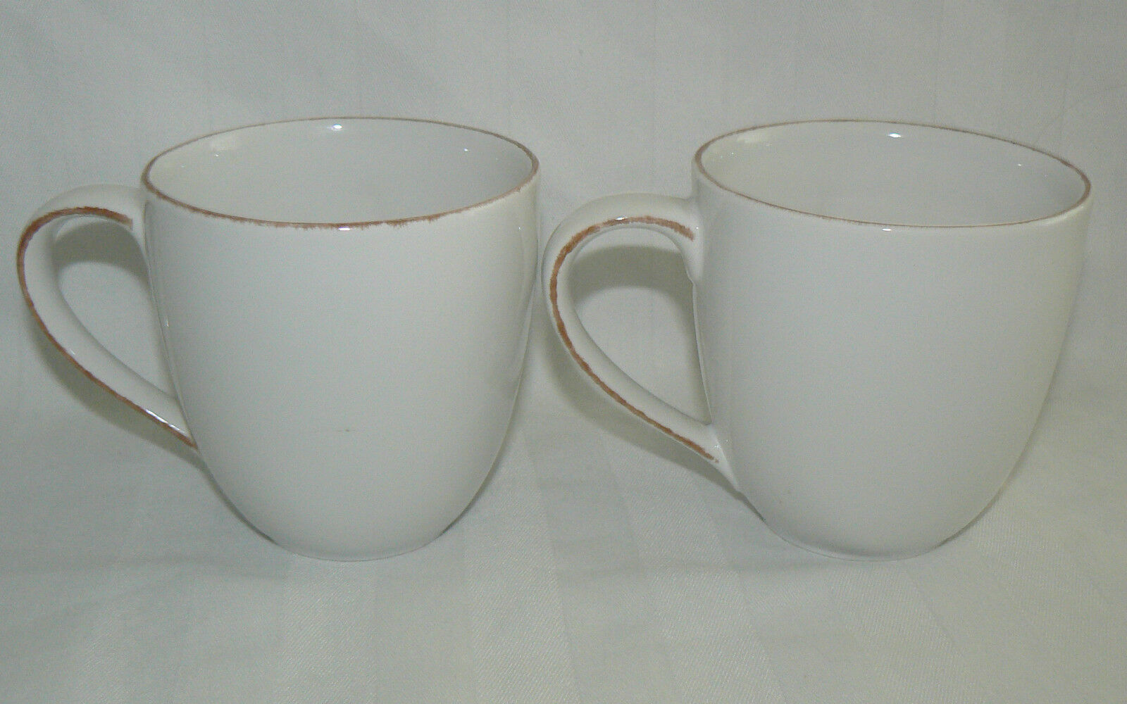 Starbucks 2008 12 Oz Pair Set of 2 Brown Flower Mugs Cups thumbnail