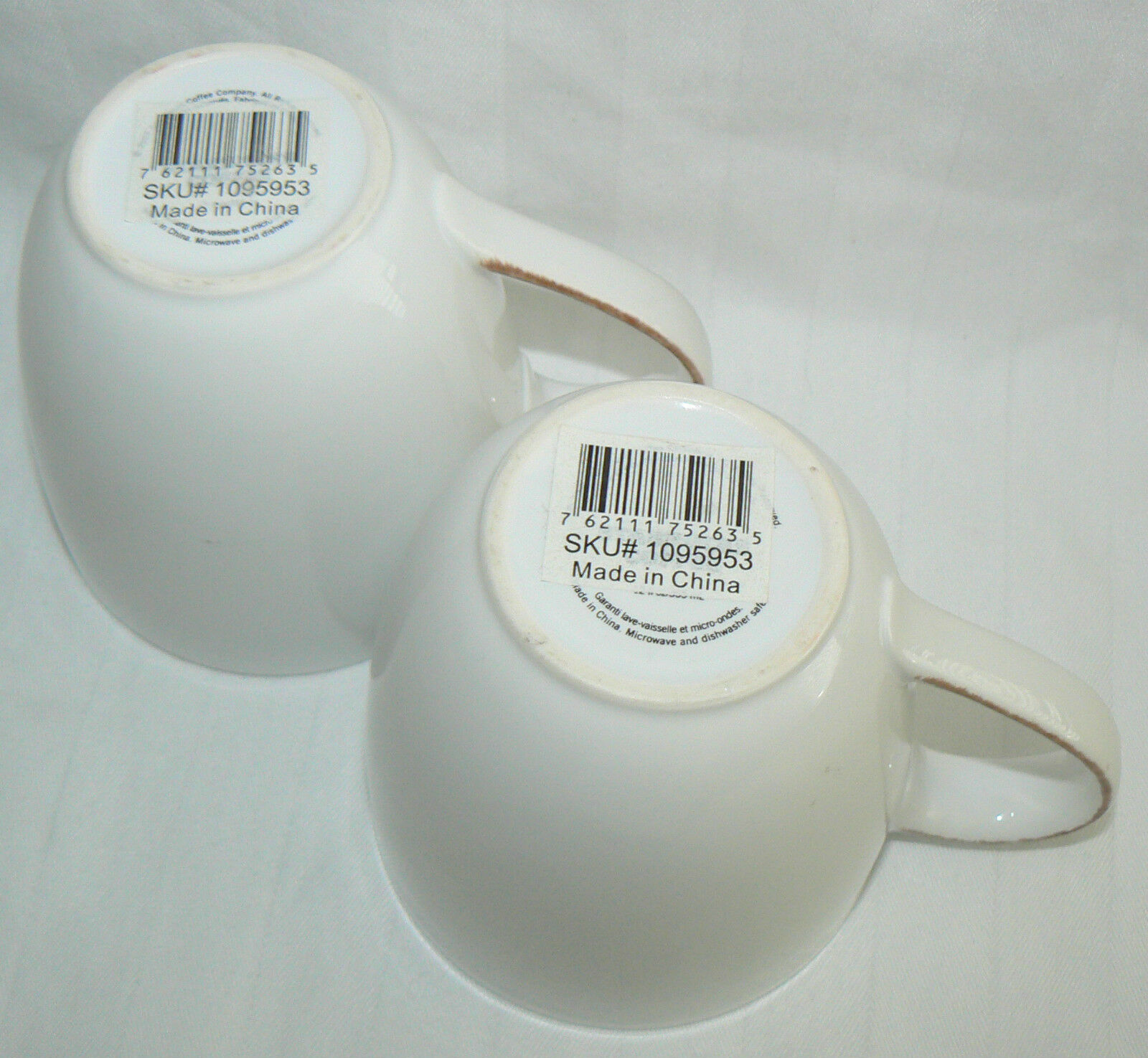 Starbucks 2008 12 Oz Pair Set of 2 Brown Flower Mugs Cups thumbnail