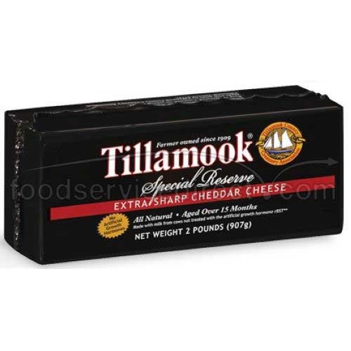 Tillamook Special Reserve Extra Sharp Cheddar Cheese, 2 Pound -- 6 per Case.
