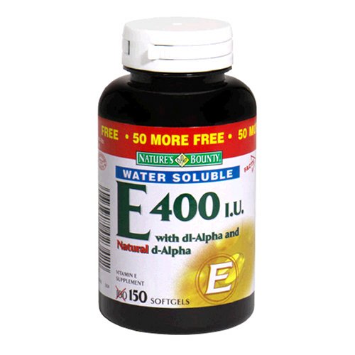 Nature's Bounty Vitamin E with Dl-Alpha and Natural D-Alpha 400IU, 150 Softgels  (Pack of 3)