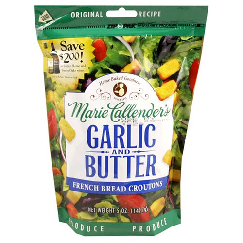 Marie Callender's Croutons, Garlic & Butter, 5 Oz. Bags (Pack of 12)