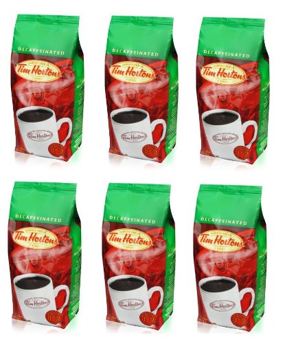 6 Tim Hortons Fine Grind Decaf Coffee 12oz Fresh Bags Full-flavored Swiss Water® Decaffeinated thumbnail