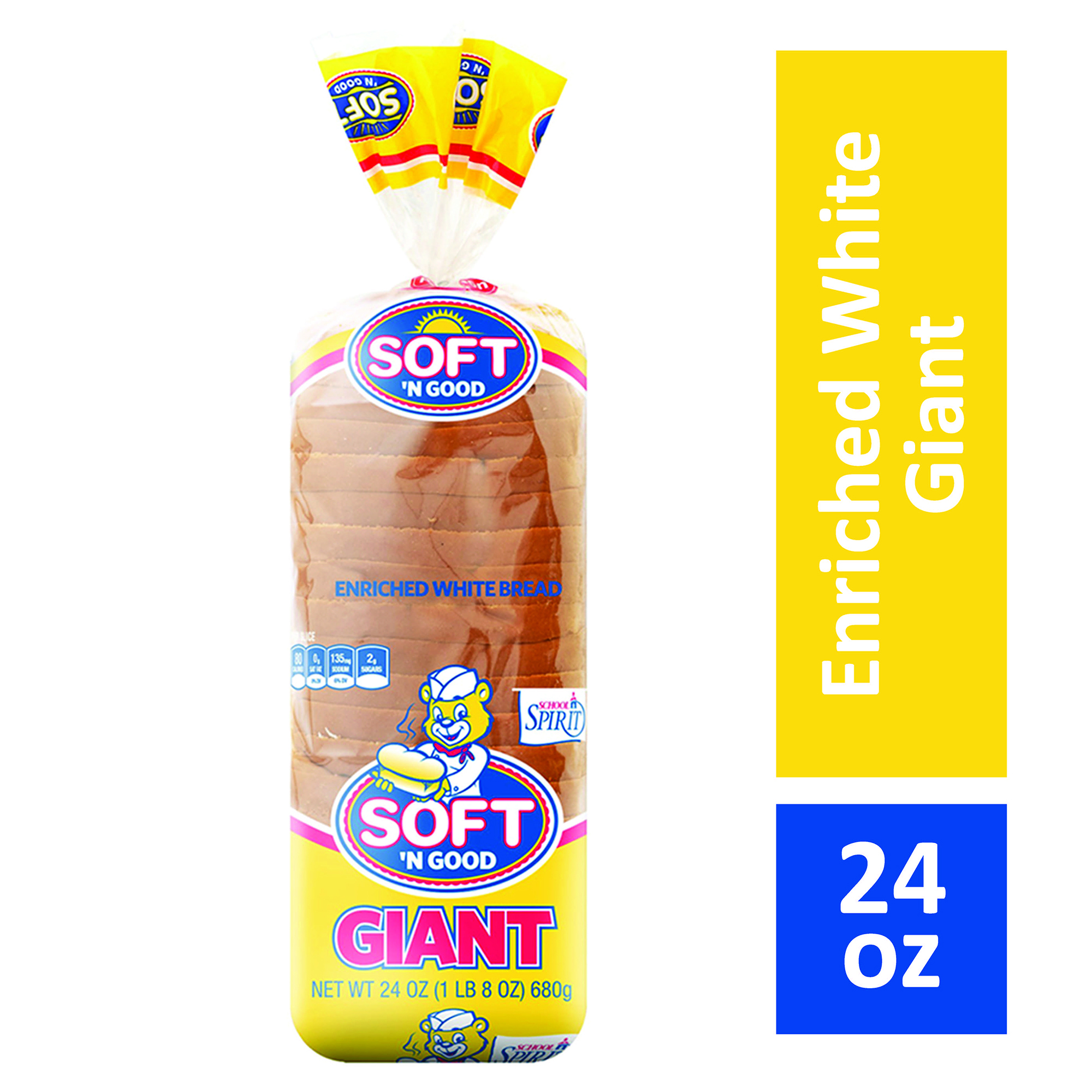 Soft 'N Good Giant White Bread, 24 oz.