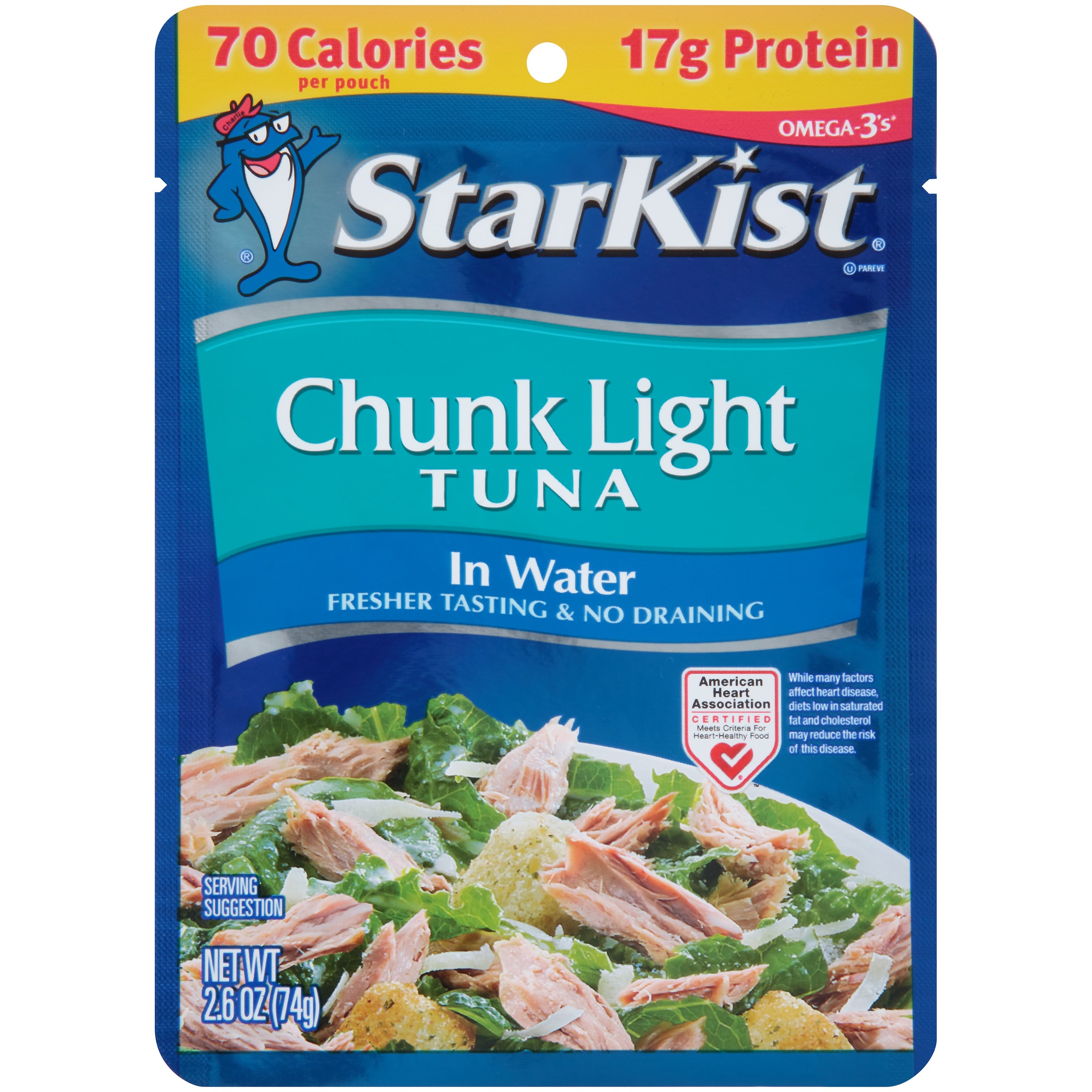 StarKist Chunk Wild Caught Light Tuna in Water Pouch - 2.6oz