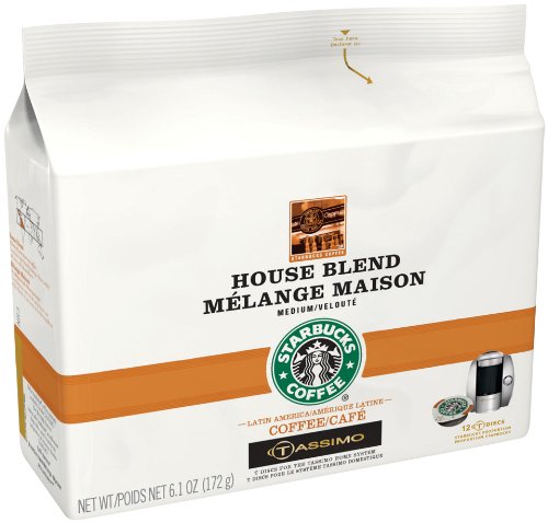 Starbucks House Blend, T-Discs for Tassimo Coffeemakers, 12-Count Packages (Pack of 5)