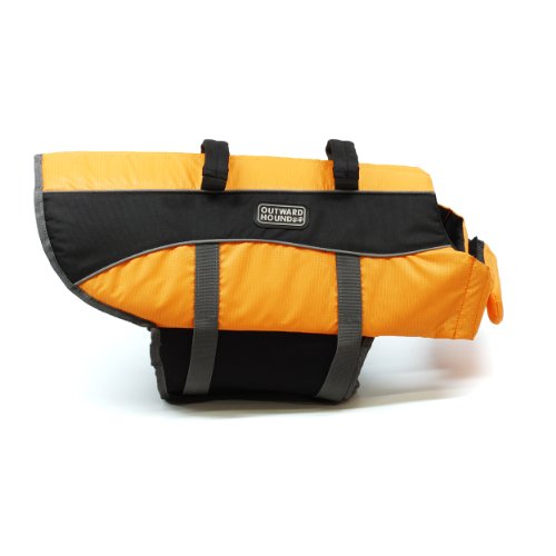 Kyjen 2518 Dog Life Jacket Quick Release Easy-Fit Adjustable Dog Life Preserver, Large, Orange thumbnail