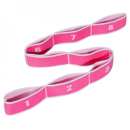 Sonbest Yoga Pull Rally Band Latex Nylon Multi-level Force Setting Yoga Pilates GYM Fitness Exercise Band Multi-Functional Elastic Band Pink Black
