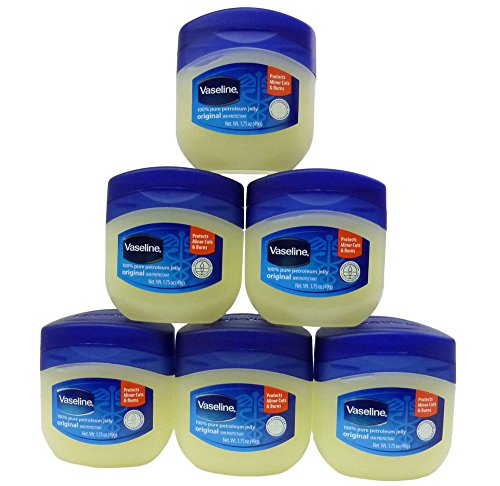Vaseline 100% Pure Petroleum Jelly, 1.75 Oz / 49 Gr Jars (Pack of 6)