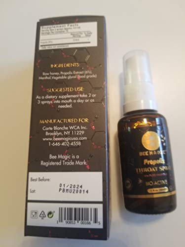 Bee Magic Propolis Extract 6% Throat Spray, 30 Ml, Kosher OU thumbnail