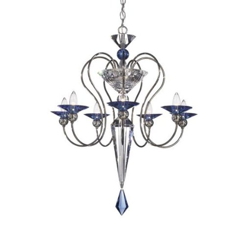 Schonbek 9657-49SP Swarovski Lighting Rhiannon Chandelier, Black Pearl
