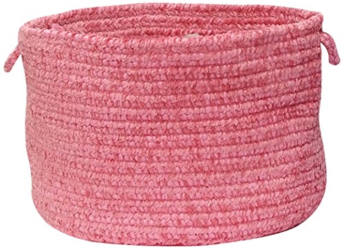 Colonial Mills Simple Chenille Utility Basket, 18 by 12-Inch, Silken Rose